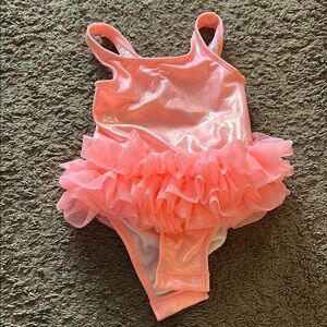 Pink Ruffled Kids One Piece Swimsuit Never been worn
